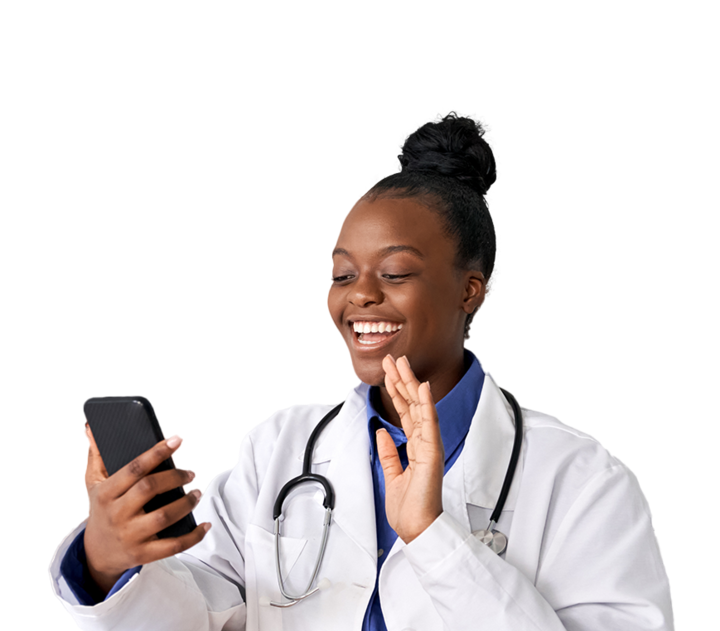 Healthcare provider with phone